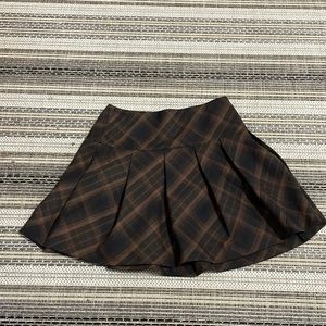 aesthetic brown plaid mini skirt WORN ONCE - H&M DIVIDED